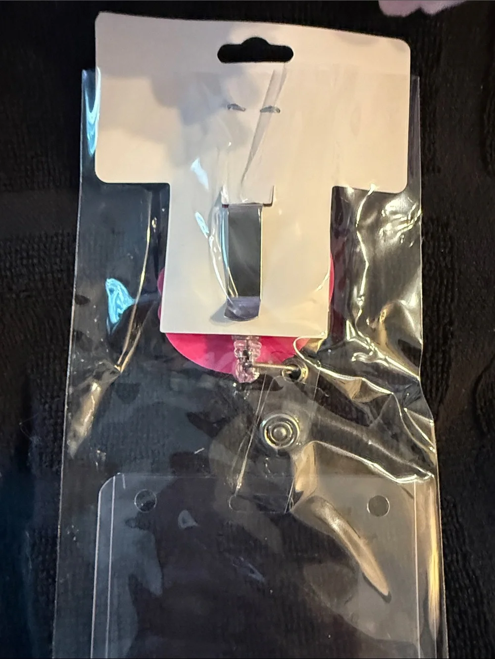 Pink Donut ID Holder Clip